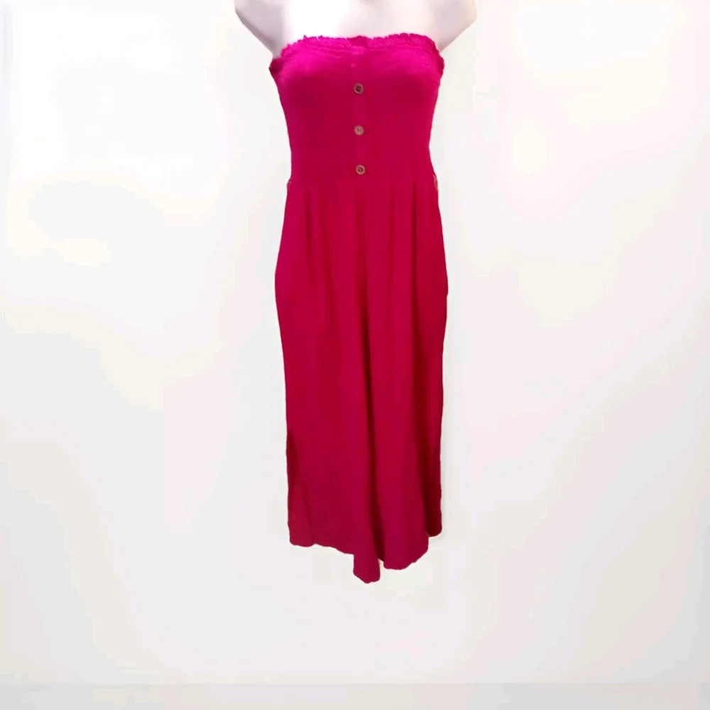 EE SOME JUMPSUIT PRE-OWNED PINK SIZE MEDIUM WIDE LEGS OPEN SIDE - Picture 2 of 6